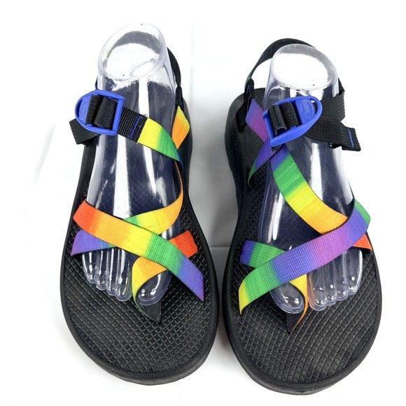 Mens Chaco 11 Z/Cloud 2 Sandals Pride Rainbow Multicolor Hiking Adjustable USA - Picture 8 of 11